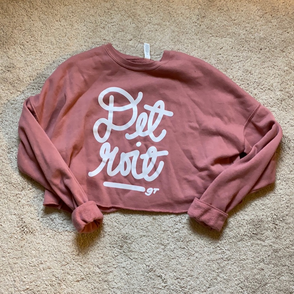 FINAL CALL: Detroit Pink Crop Crewneck